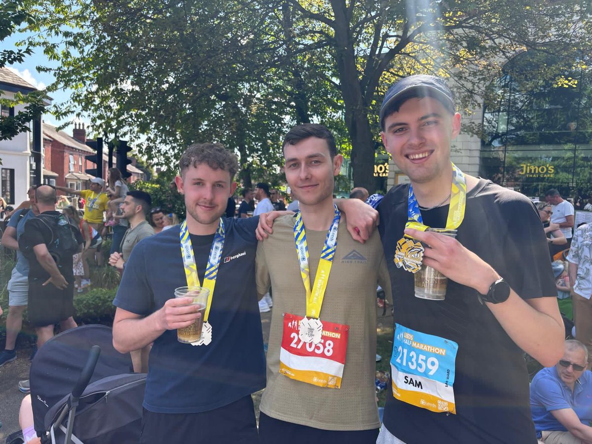 Huge congratulations to THREE of the Fantastic team - Sam, Dom and Seth - who completed the Rob Burrow half marathon yesterday here in our home city of Leeds! 🏃🏻

A fantastic achievement in the glorious (but hot!) sunshine!

Well done guys! 🌟

#TeamFantastic #LeedsHalfMarathon