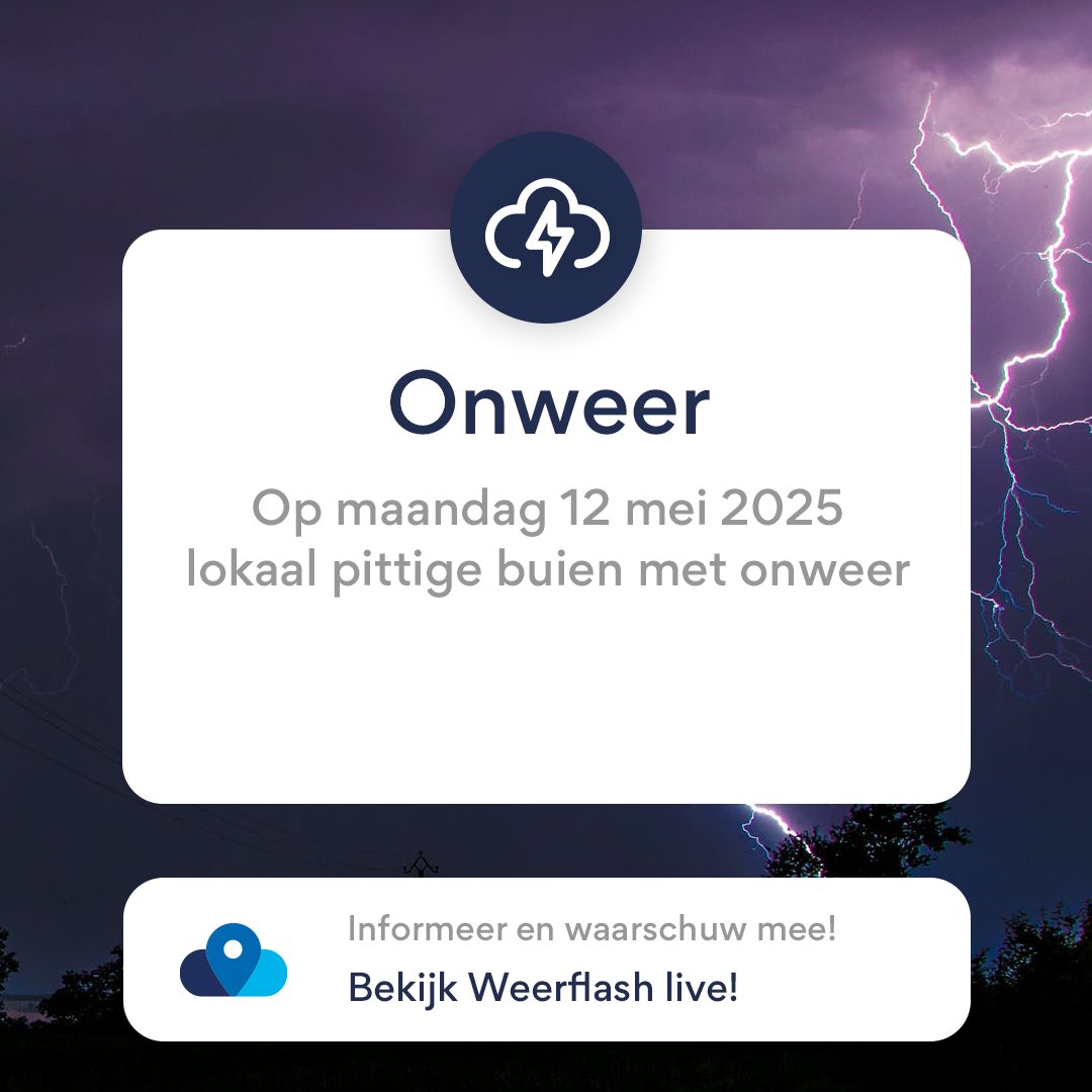 Vandaag neemt de #onstabiliteit en de kans op #onweer opnieuw toe boven de #Benelux. Vooral later vandaag boven #België met enkele plensbuien en een donderslag. Hou de #live #weermeldingen in de gaten via onze #weerapp.