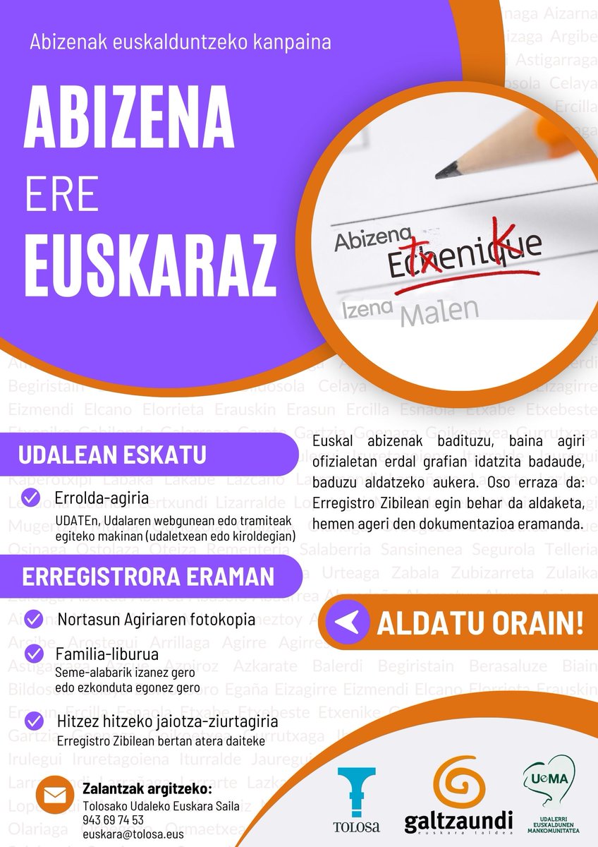 Abizenak euskalduntzeko kanpaina laskorainikastola.eus/berriak/20996