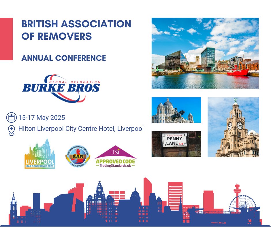 BurkeBrosMoving's tweet image. 📆Just a few days to go! We're getting ready for the #BARconference 2025 in #Liverpool this Thursday and pleased to be part of what promises to be a fantastic few days for the #removals and storage industry.

@BARremovers @BCCCmembers