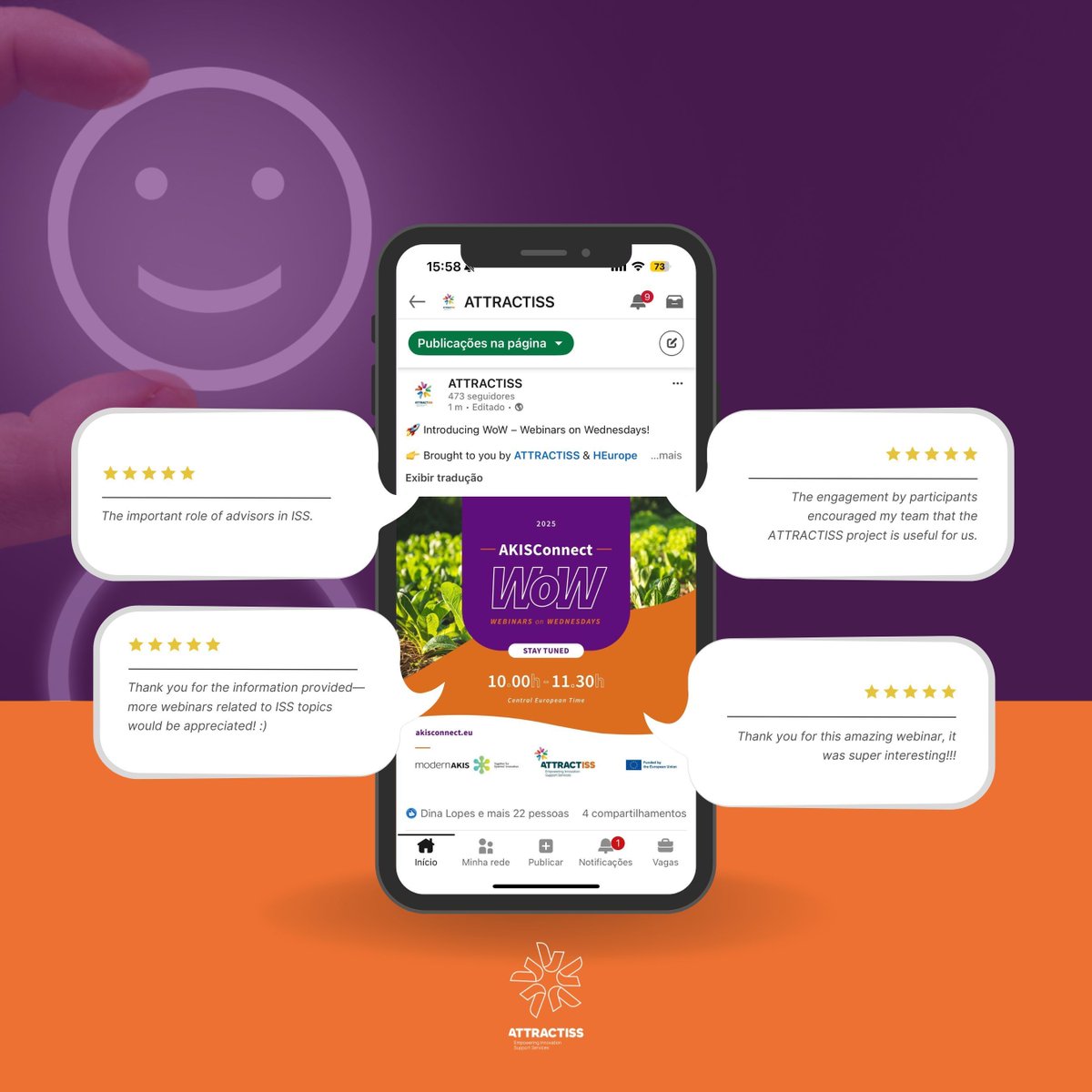 🚀 WoW – Webinars on Wednesdays: Your Feedback Matters!

🎉 Our WoW are being a success, and we loved hearing from you!

📢 Missed it? Stay tuned for upcoming webinars, more opportunities to learn, connect, and drive change in sustainable agriculture!