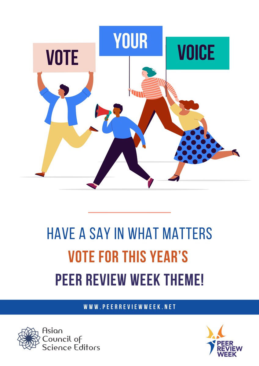 The ACSE (@the_acse) on Twitter photo As a proud supporter of <a href="/PeerRevWeek/">PeerReviewWeek</a>, the Asian Council of Science Editors encourages all researchers, #editors, #publishers, and peer review advocates to take a moment to vote and elevate the conversations that matter most to our global community.
The community poll is now As a proud supporter of <a href="/PeerRevWeek/">PeerReviewWeek</a>, the Asian Council of Science Editors encourages all researchers, #editors, #publishers, and peer review advocates to take a moment to vote and elevate the conversations that matter most to our global community.
The community poll is now
