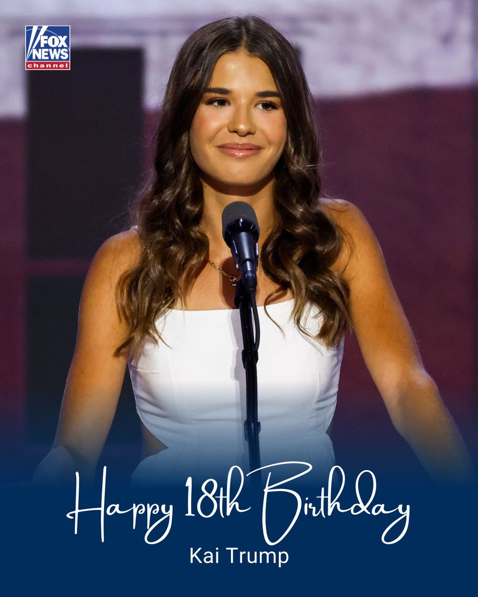 Happy Birthday to <a href="/realDonaldTrump/">Donald J. Trump</a>'s eldest grandchild, <a href="/kaitrump/">Kai Trump</a>.