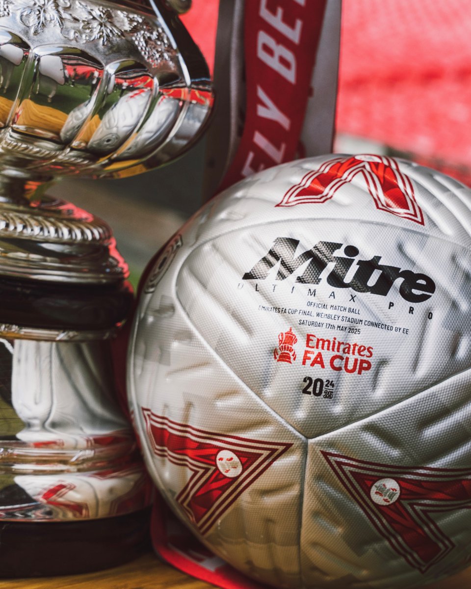 MitreSports's tweet image. As anticipation builds for this Saturday’s @emiratesfacup Final between Crystal Palace & Manchester City, we're marking the occasion with a brand-new match ball.
A complete silver finish - a first in Mitre’s history - and a nod to the iconic trophy.
#DifferentLeague