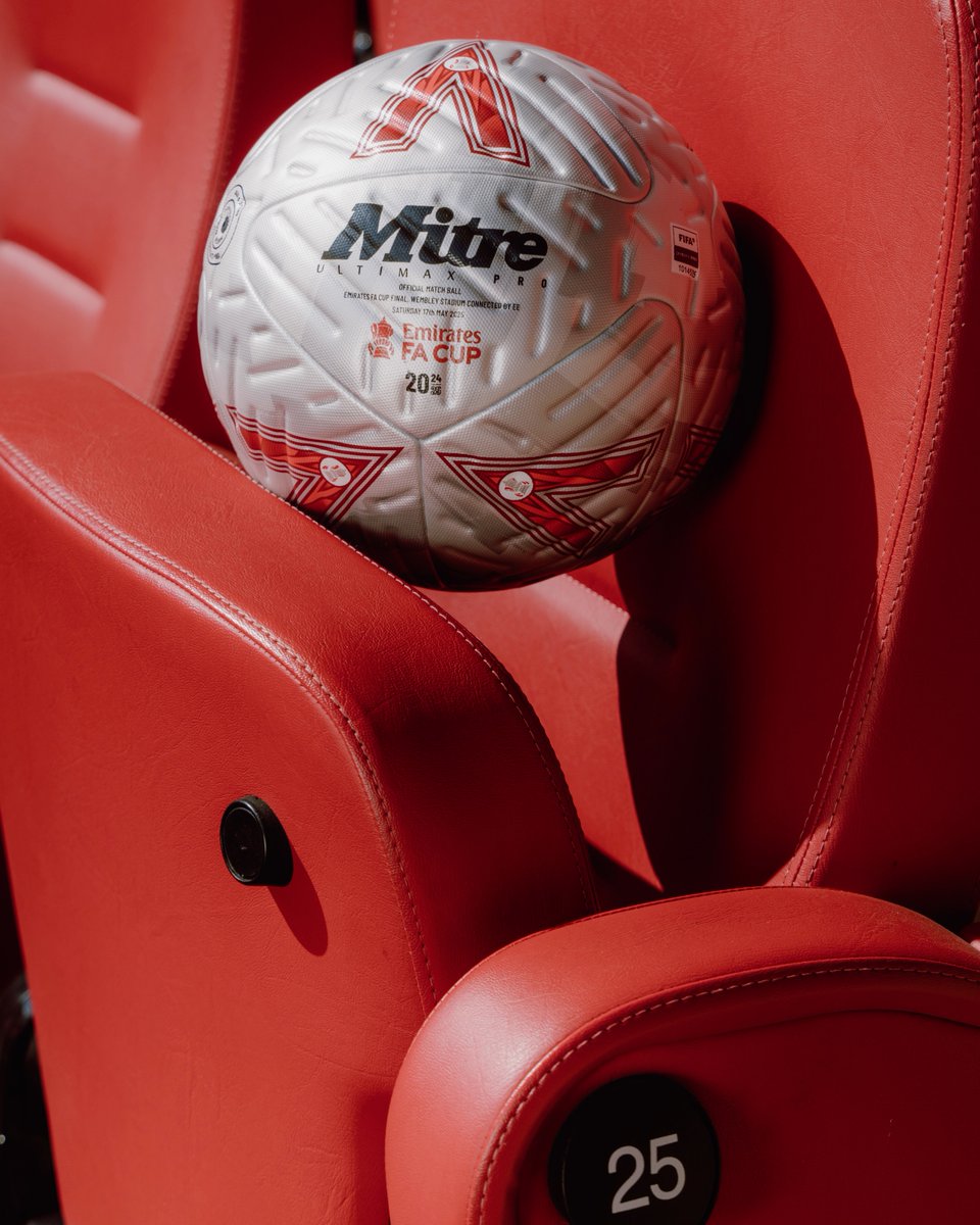 MitreSports's tweet image. As anticipation builds for this Saturday’s @emiratesfacup Final between Crystal Palace & Manchester City, we're marking the occasion with a brand-new match ball.
A complete silver finish - a first in Mitre’s history - and a nod to the iconic trophy.
#DifferentLeague