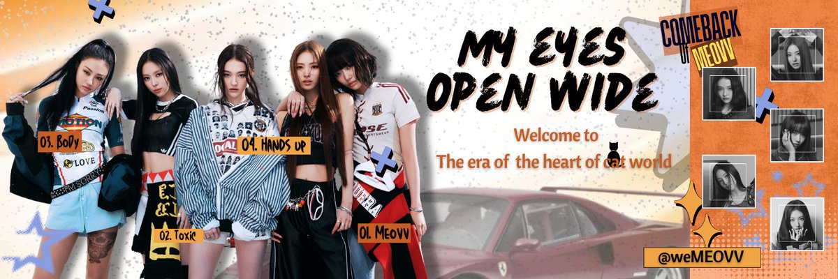 ㅤ⠀
#MEOVV 🐈‍⬛💥 The cats are inviting you to enjoy the party in their world! Put on your 𝘁𝘄𝗶𝗯𝗯𝗼𝗻 with the best outfit and follow the energy as we kick off a new era! In this sassy world, all you need to do is have fun.
★: {bingkai.in/meovv-droptop}

ㅤ⠀