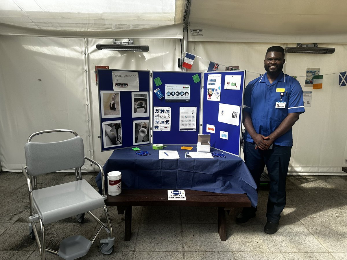 One of our IP nurses Bonna  promoting the importance of decontaminating commodes 
#IND2025 #NursesDay
