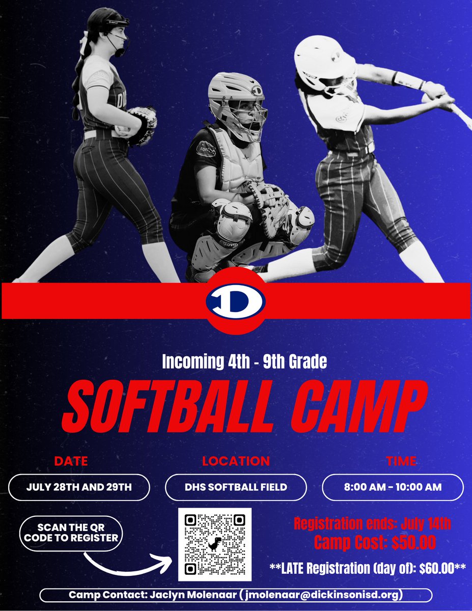 Mark your calendars for Gator Softball Camp this summer! 🐊🥎