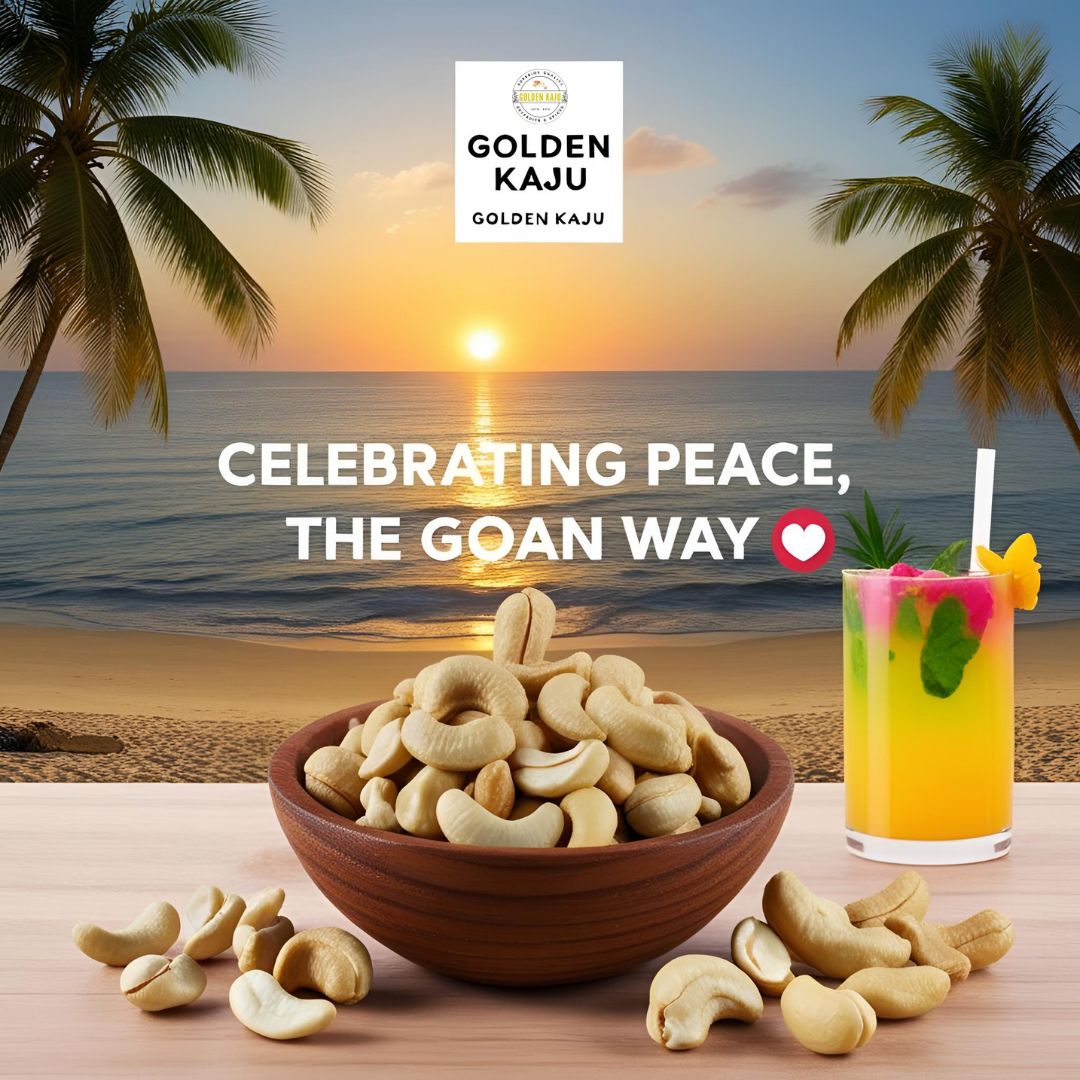 GoldenKaju's tweet photo. 🌰 Let’s Snack in Peace! 🕊️  
The ceasefire brings back those good old days, and we’re celebrating with our premium Goan W180 cashews!  
💥 Special Offer: Use code PEACENUT99 for 99 off at https://t.co/oqXgK1ymaL .  
#GoldenKaju #GoanCashews #PeaceCelebration #Anjuna #Calangute https://t.co/FXZCcePdC1