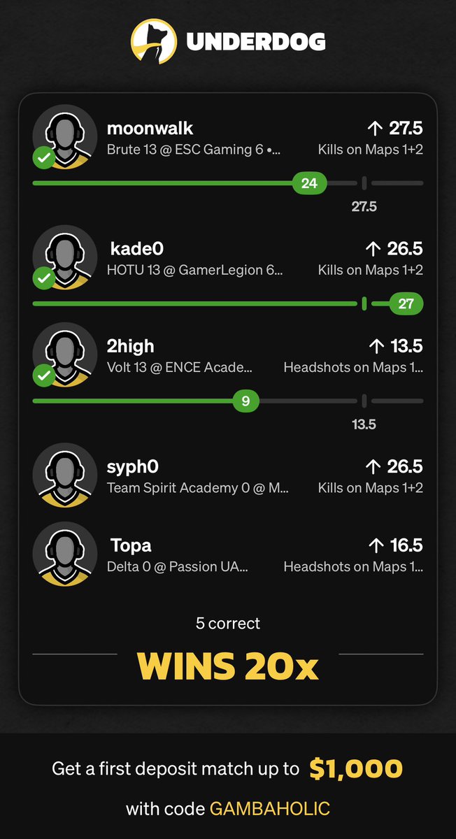 MrGambaholic's tweet image. This How You Start Monday Off For The Members ✅✅✅✅✅ #20X Esports🙏🏾
Work Smarter Not Harder💰 Anybody in my #DubClub or #Patreon Who Tailed Just Made They Check/Rent 🤑 #TheGambaWay 🔥🔥🔥🔥🔥
Patreon.com/GambaHim watch us make it or come make it with us we don’t care 😂🤷🏽‍♂️