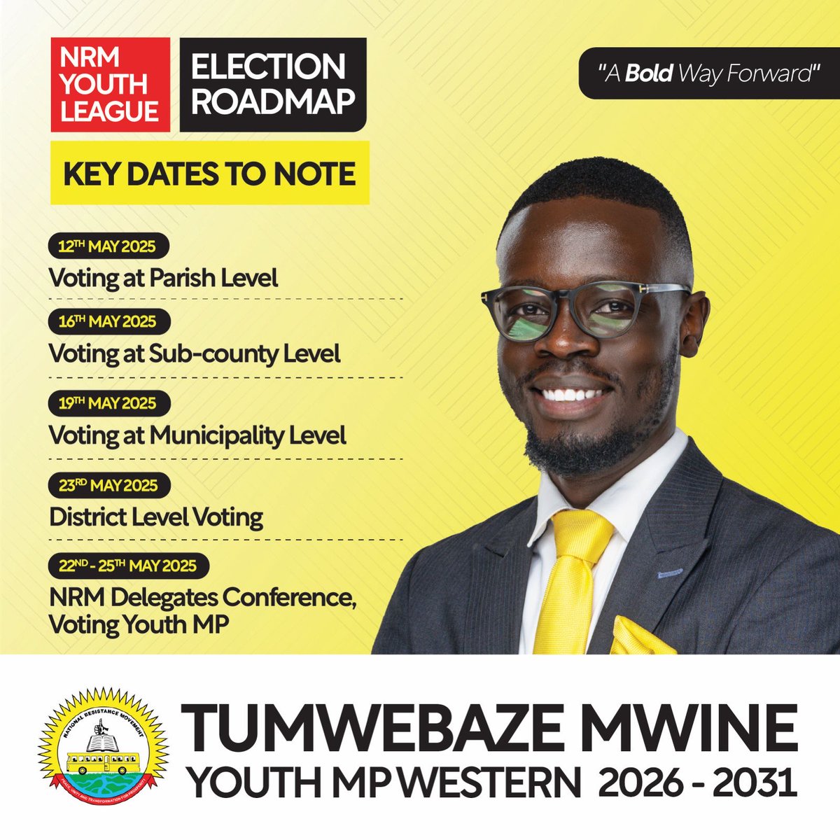 The road ahead is clear.

It's our time to rise, speak up, and lead with purpose.

Let’s turn up and make our voices heard!

#Mwine4YouthMP
#Mwine4YouthMPWesternUg