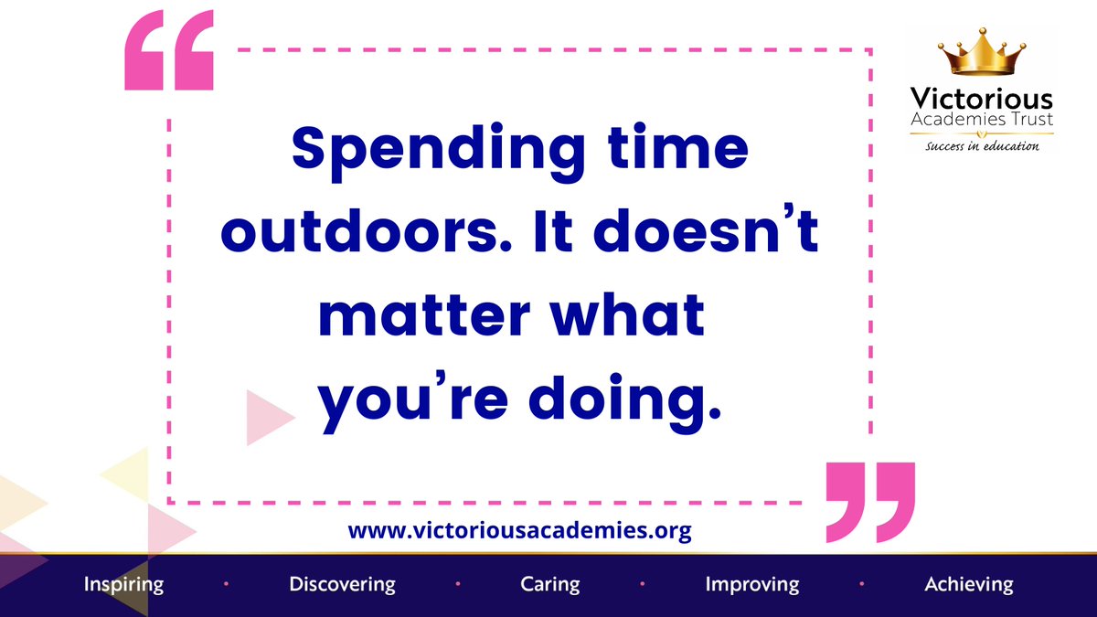 Victorious Trust Words for Wellbeing (@vtrustwellbeing) on Twitter photo š Fresh air, open spaces and natureās calm ā a simple way to lift your mood. How will you spend time outdoors? #MentalHealthAwarenessWeek #TogetherForGoodMentalHealth #inspiring #discovering #caring #improving #achieving #weareVictorious <a href="/TrustVictorious/">Victorious Academies Trust</a> <a href="/mentalhealth/">Mental Health Foundation</a> š Fresh air, open spaces and natureās calm ā a simple way to lift your mood. How will you spend time outdoors? #MentalHealthAwarenessWeek #TogetherForGoodMentalHealth #inspiring #discovering #caring #improving #achieving #weareVictorious <a href="/TrustVictorious/">Victorious Academies Trust</a> <a href="/mentalhealth/">Mental Health Foundation</a>