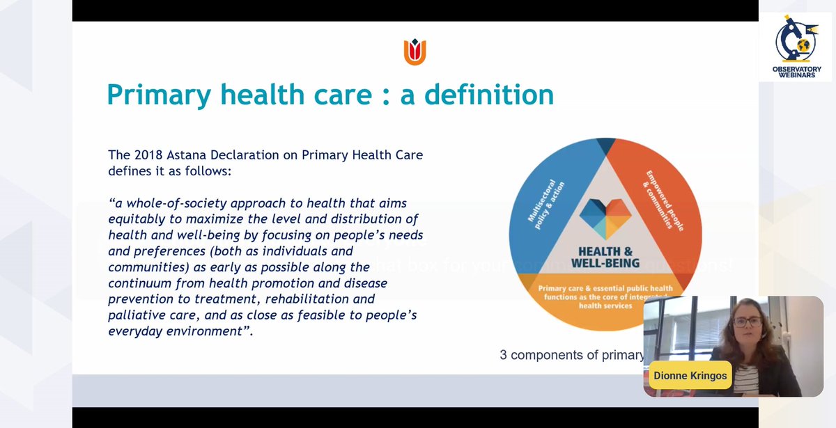 OBShealth's tweet photo. Happening now at #OBSWebinars for #EUPHW: Dionne Kringos (@amsterdamumc) outlines the primary components of #PHC, explaining its role in - and contribution to - health systems resilience. Join us live to hear how: https://t.co/OGmSHYOHFy
Keep up with #OBSatEUPHW https://t.co/ILT8YXSamE
