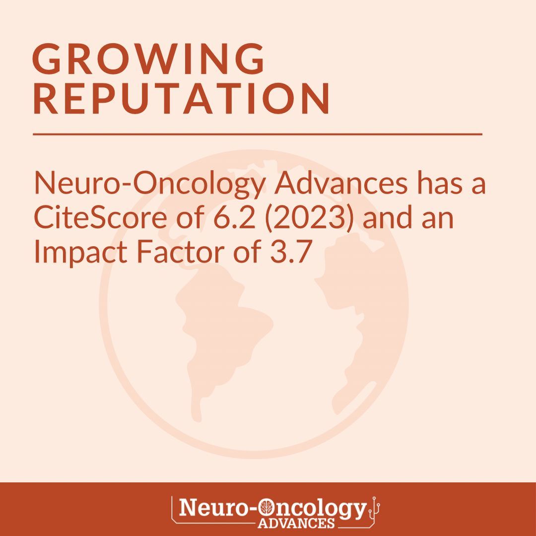 EditorNeuro's tweet image. We are proud to have a #CiteScore of 6.2 (2023) and an #ImpactFactor of 3.7 at #NeuroOncology Advances. 

Find out more reasons to #publish your #research with us here: 

bit.ly/4iKQHjS