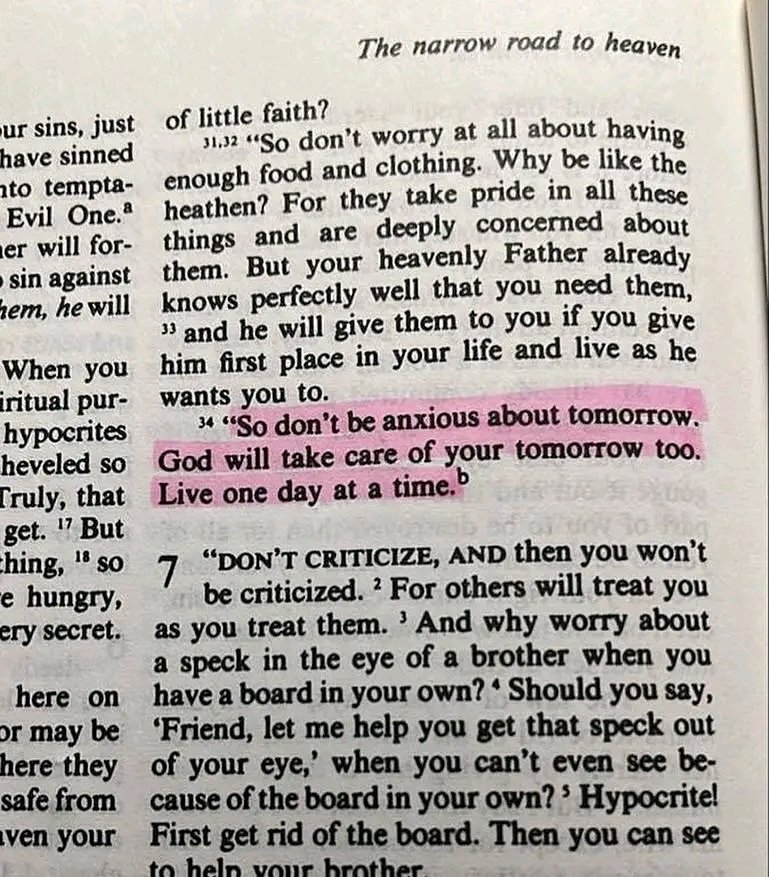 Matthew 6:34