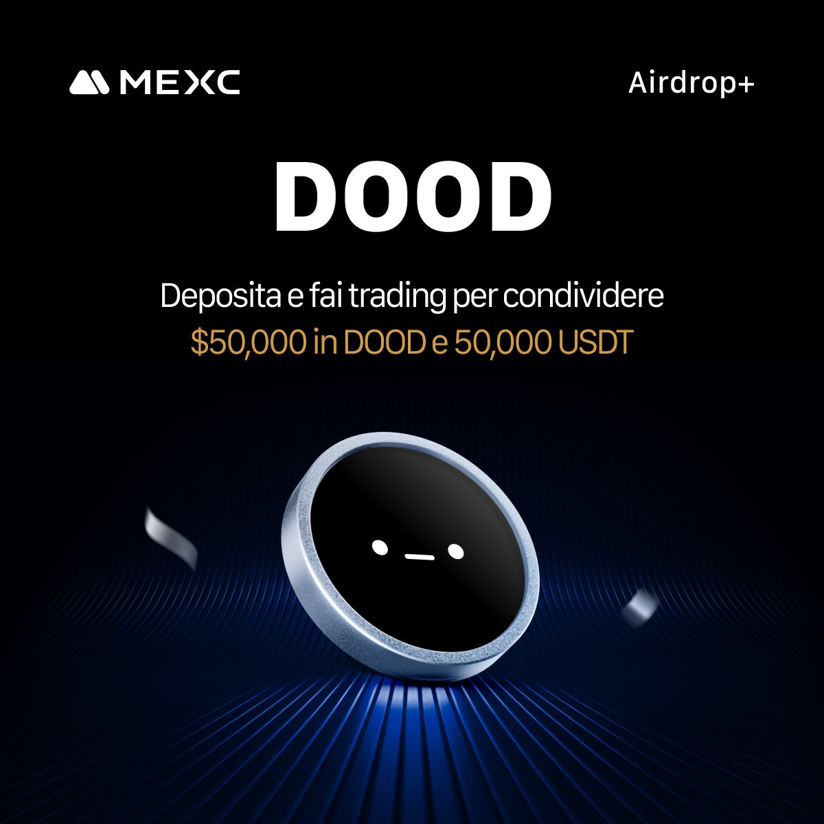 MEXC_Ita's tweet photo. GMEXC a tutti, traders e hodlers! ☀️
Come non cominciare la settimana al meglio con un fantastico evento?
Festeggiamo la campagna Airdrop+ di $DOOD con un fantastico giveaway di 100 $USDT per la nostra community!
Come partecipare? molto semplice:
🔸Segui @MEXC_Ita;
🔸Like & Rt al post;
🔸Tagga 3 amici;
🔸Compila il form https://t.co/4QLc05rnQh
Paura di non avere possibilità di vincere? Aumenta le tue chance guadagnando entry extra:
🔸Cita il post taggando @MEXC_Ita, taggando 3 amici e usando gli hashtag #MEXCEvent #MEXCItalia;
🔸Entrando ed invitando i tuoi amici nel nostro canale telegram qui https://t.co/PatAdvlB6J