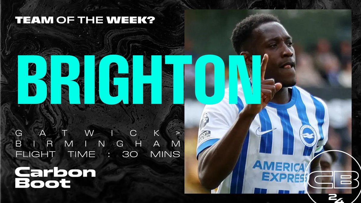 Gameweek 36's Team of the Week is <a href="/OfficialBHAFC/">Brighton & Hove Albion</a>. It looks like they flew from Gatwick to Birmingham for their game against <a href="/Wolves/">Wolves</a>. This journey would have taken 3hr 15 by coach.

Departure: flightradar24.com/data/aircraft/…