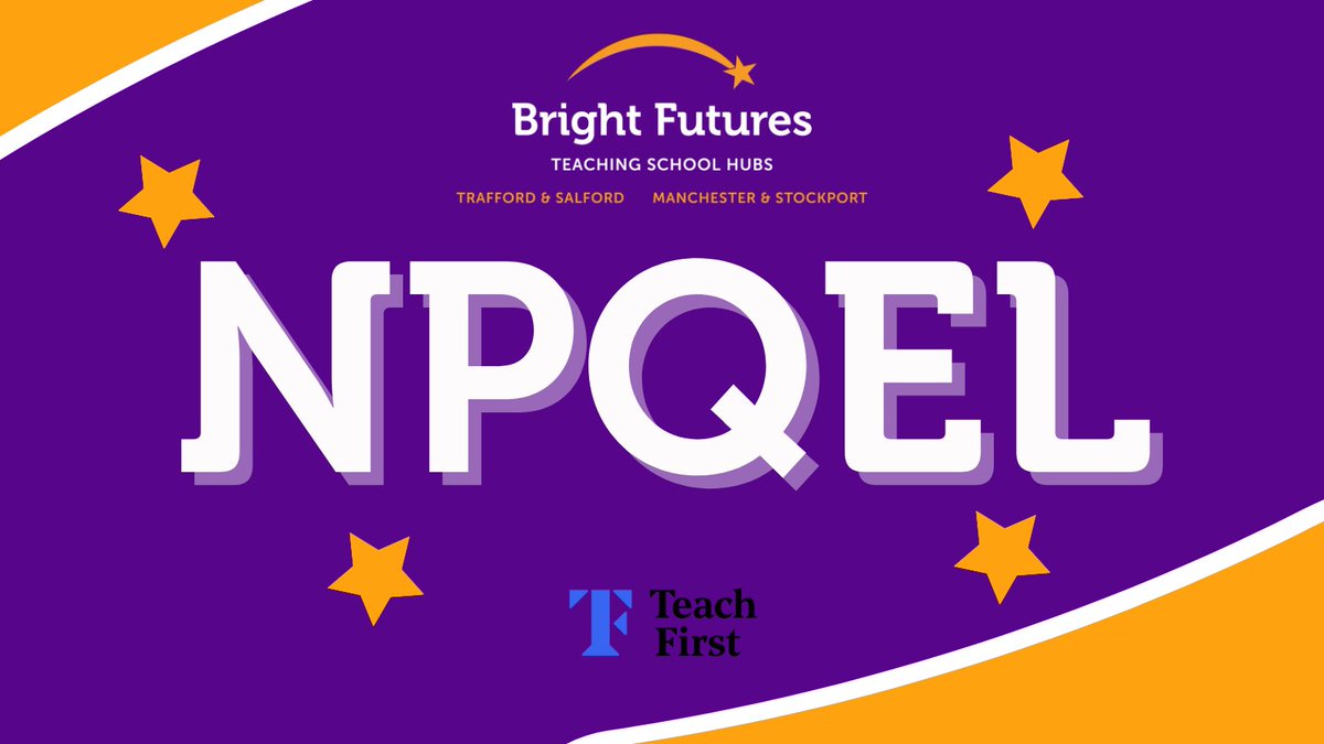 Bright Futures Teaching School Hubs (@tshubsbf) on Twitter photo We're looking forward to warmly welcoming our next #NPQEL cohort later today ⭐️
We're working in partnership with <a href="/OneCumbriaTSH/">OneCumbriaEducation</a> <a href="/SaffronTSHub/">Saffron Teaching School Hub</a> <a href="/cptshub/">Cambridgeshire & Peterborough Teaching School Hub</a> to offer our #NPQEL programme members a diverse experience with expert facilitators from a broad range of backgrounds We're looking forward to warmly welcoming our next #NPQEL cohort later today ⭐️
We're working in partnership with <a href="/OneCumbriaTSH/">OneCumbriaEducation</a> <a href="/SaffronTSHub/">Saffron Teaching School Hub</a> <a href="/cptshub/">Cambridgeshire & Peterborough Teaching School Hub</a> to offer our #NPQEL programme members a diverse experience with expert facilitators from a broad range of backgrounds