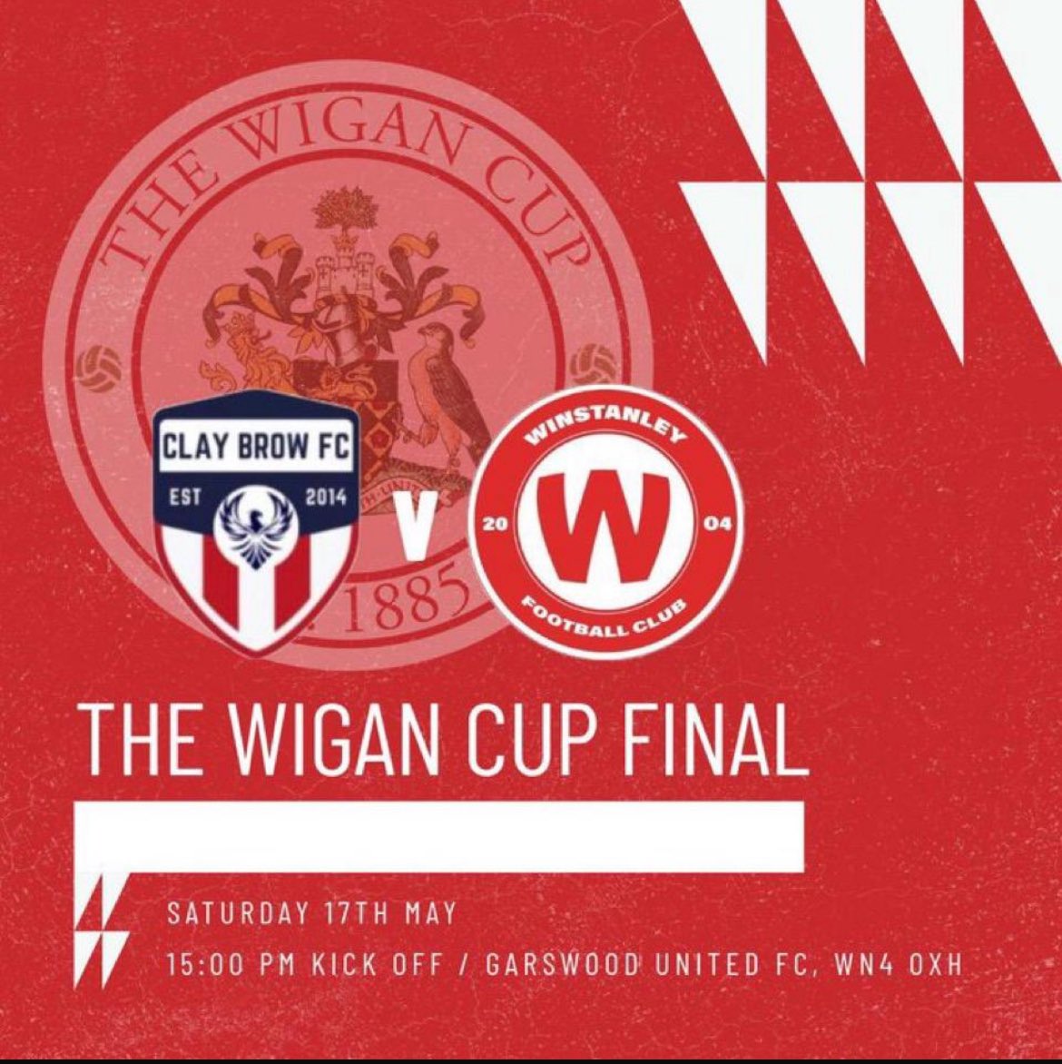 Claybrow F.C (@claybrowfc) on Twitter photo Cup final week for the 1sts 🏆
Tomorrow night sees us head to Walton Hall Park as we face Cheshire Lines in the Liverpool Junior Cup Final.
On Saturday, we face Winstanley Warriors in the Wigan Cup Final at Garswood FC.
All support will be massively appreciated 👏<a href="/CheshireFL/">Cheshire Football League ⚽️</a> Cup final week for the 1sts 🏆
Tomorrow night sees us head to Walton Hall Park as we face Cheshire Lines in the Liverpool Junior Cup Final.
On Saturday, we face Winstanley Warriors in the Wigan Cup Final at Garswood FC.
All support will be massively appreciated 👏<a href="/CheshireFL/">Cheshire Football League ⚽️</a>