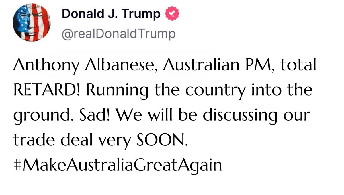 🚨 BREAKING: Donald Trump roasts Anthony Albanese in recent fake TRUTH Social post.