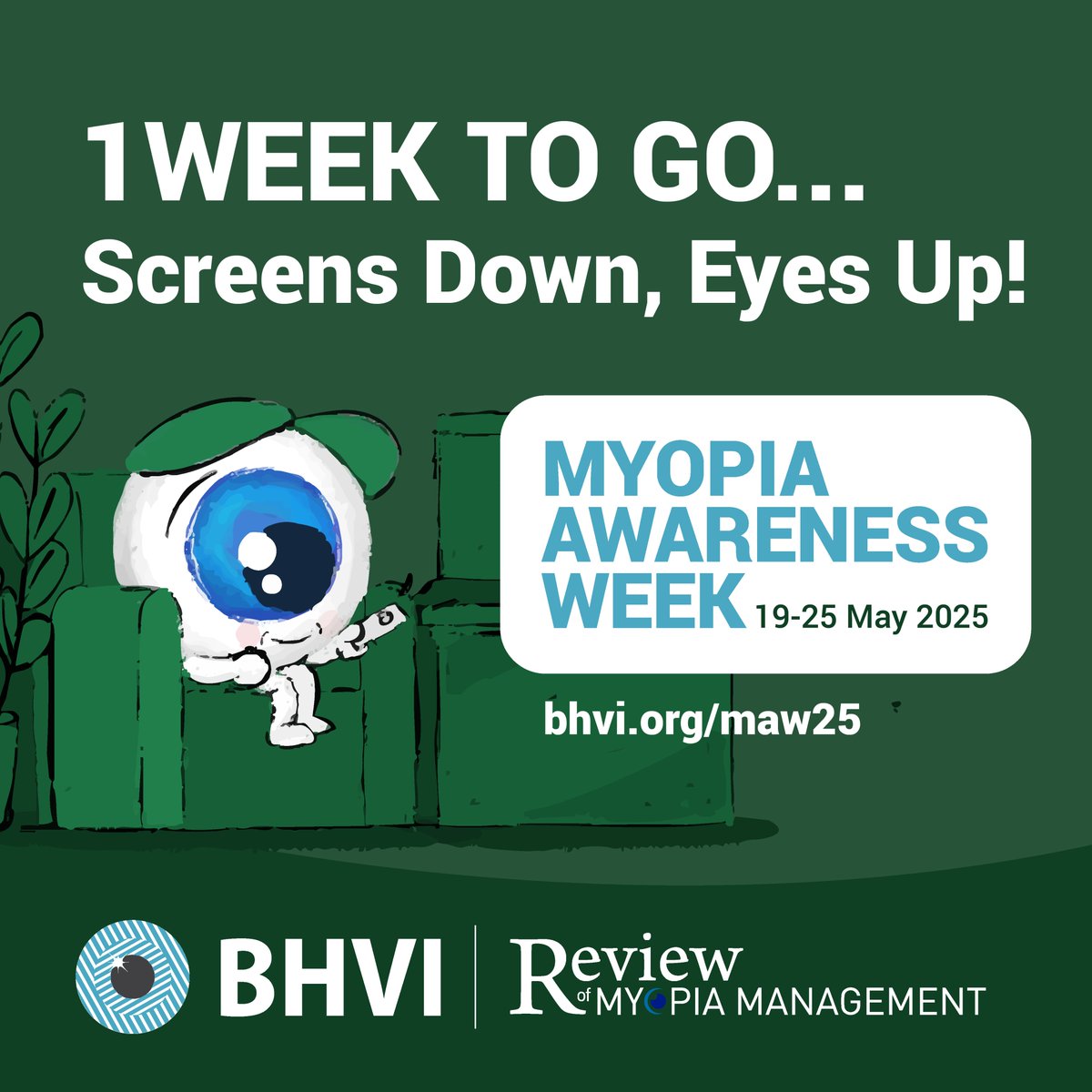 Myopia Awareness Week is only 1 week away!

Visit the official #MAW25 website for all the campaign information and to access handy eye care practitioner resources, posters and templates.

Join us in taking the pledge to make myopia matter, in our homes, practices and communities!
