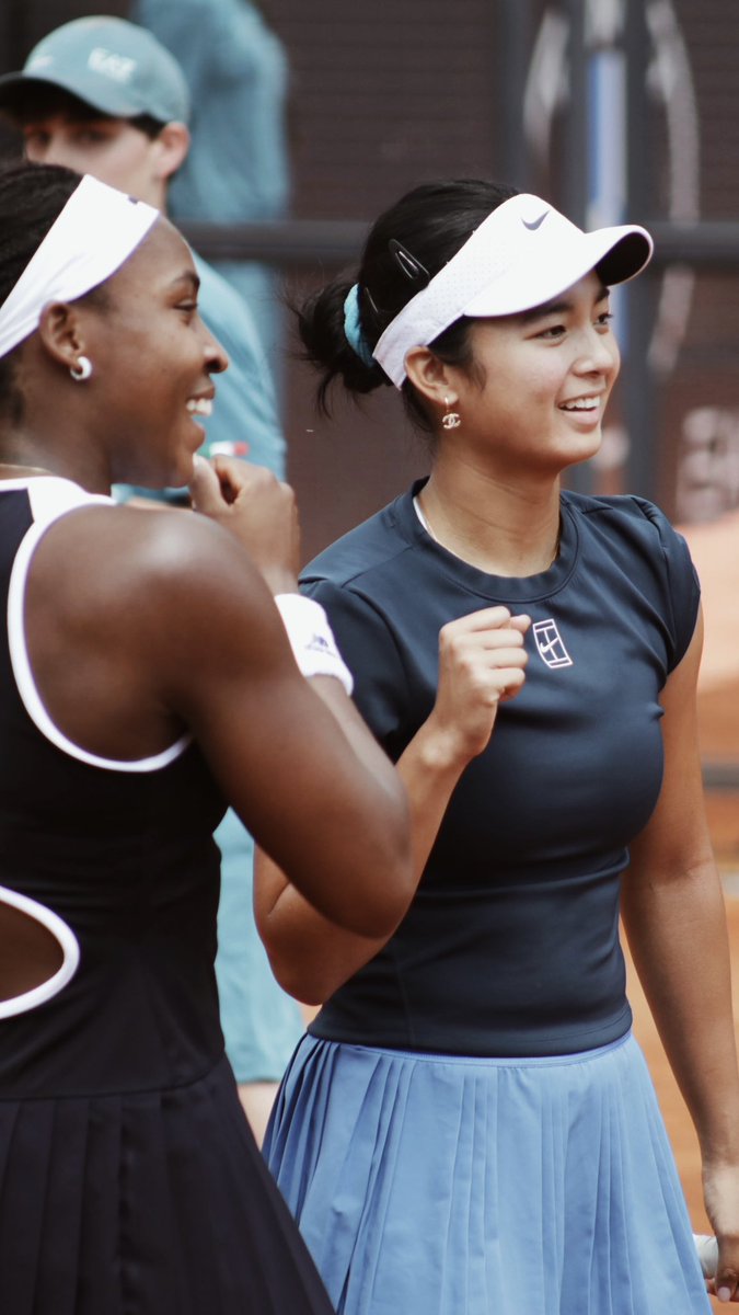 ModestoBanzon's tweet image. Alex Eala and Coco Gauff photographed by me during their first win at the doubles match at Foro Italico. #IBI25 #InternazionalidItalia
WTA ATP ROME