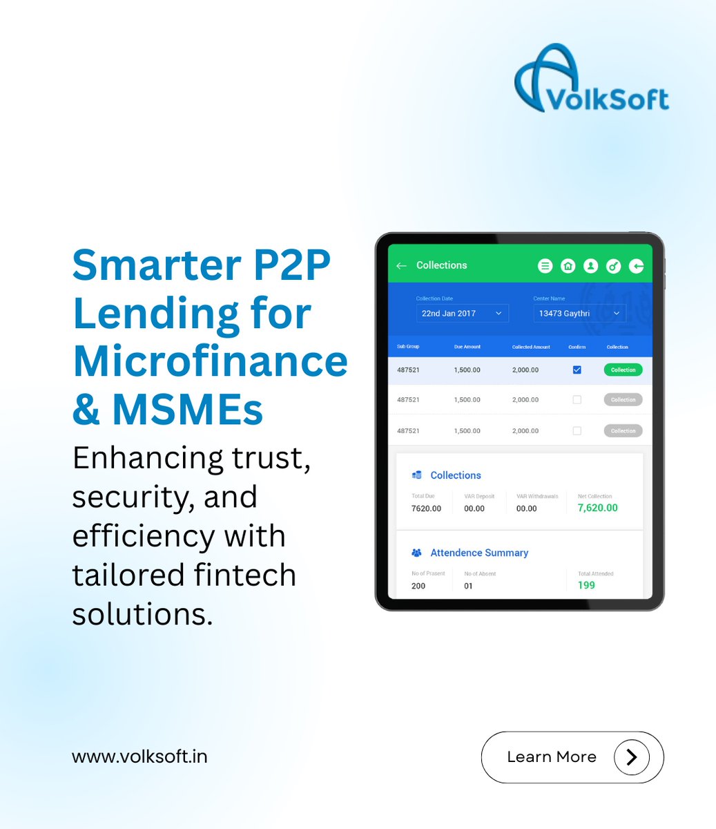 _VolkSoft's tweet image. Peer-to-peer lending has the potential to drive financial inclusion but trust security &amp;amp; compliance remain key challenges.
Explore smarter lending solutions today:volksoft.in
#VolkSoft #P2PLending #TechForLending #DigitalFinance #ekyc #API #LendingSoftware #LoanCycle