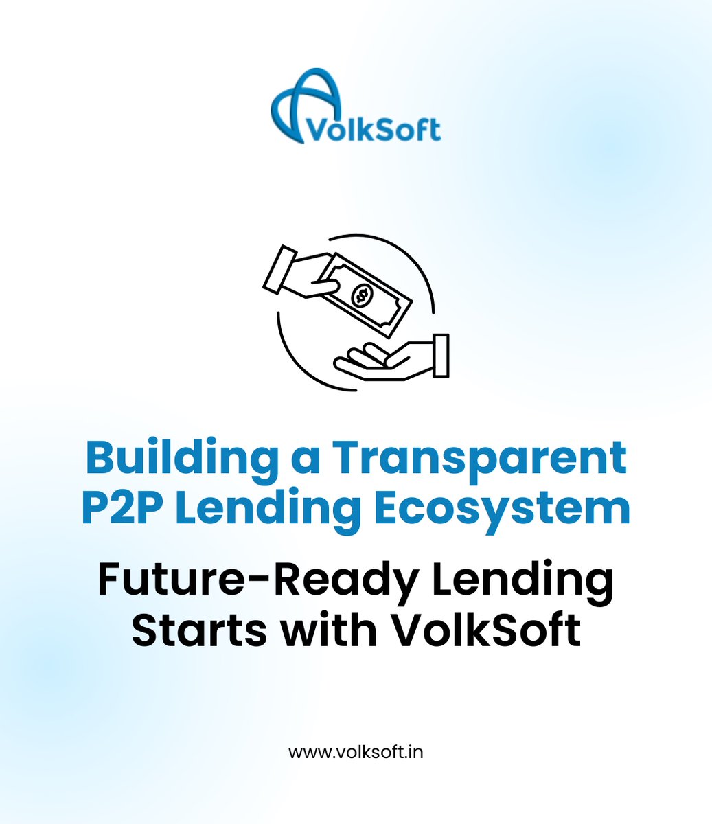 _VolkSoft's tweet image. Peer-to-peer lending has the potential to drive financial inclusion but trust security &amp;amp; compliance remain key challenges.
Explore smarter lending solutions today:volksoft.in
#VolkSoft #P2PLending #TechForLending #DigitalFinance #ekyc #API #LendingSoftware #LoanCycle
