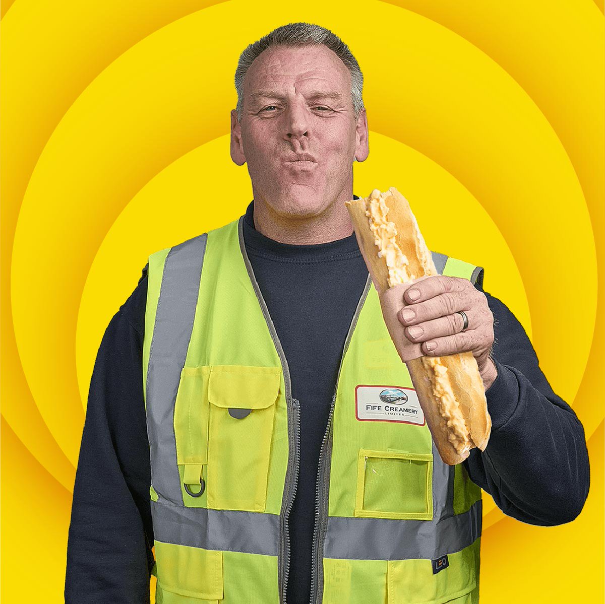 Meet George, as you can see he's partial to an Egg Mayonnaise Sandwich. He's also been driving for us for 35 years. Be like George (whatever your favourite sandwich is) and become a Multi-Drop Driver for Fife Creamery. It's a tasty job fifecreamery.co.uk/jobs
#wholesalefoodheroes