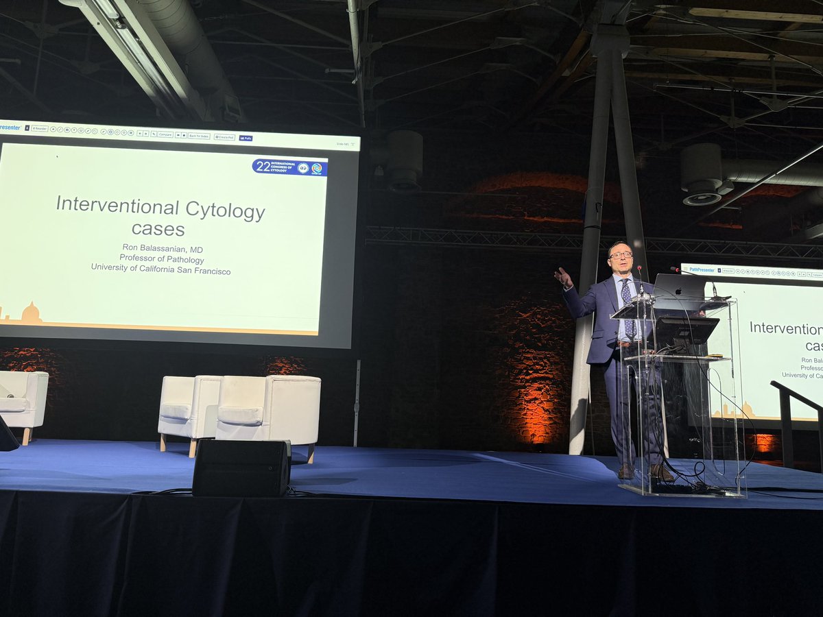 Poonam Vohra MD (@poonamvohra3) on Twitter photo Wrapping up the Short Course on Interventional Cytology at #IACCongress with Dr. Ron Balassanian from UCSF presenting illustrative US-FNA cases.
Engaging talk exploring why cytopathologist-performed FNAs deliver superior diagnostic yield! <a href="/UCSFPath/">UCSF Pathology</a> <a href="/UCSFcytopath/">UCSF Cytopathology</a> <a href="/ekhanafshar/">Elham Khanafshar, MD, MS</a> Wrapping up the Short Course on Interventional Cytology at #IACCongress with Dr. Ron Balassanian from UCSF presenting illustrative US-FNA cases.
Engaging talk exploring why cytopathologist-performed FNAs deliver superior diagnostic yield! <a href="/UCSFPath/">UCSF Pathology</a> <a href="/UCSFcytopath/">UCSF Cytopathology</a> <a href="/ekhanafshar/">Elham Khanafshar, MD, MS</a>