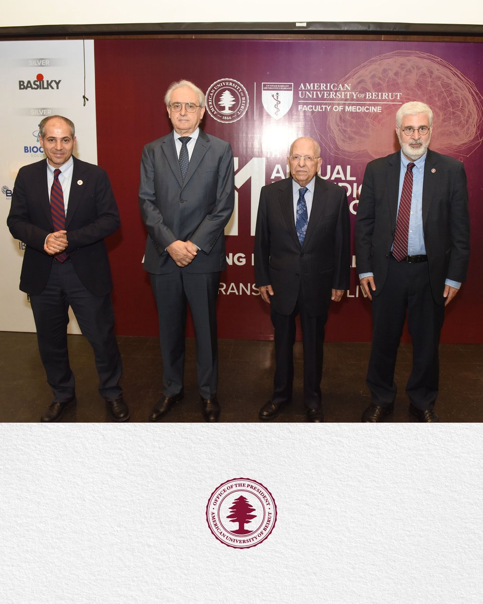 “At #AUB, we don’t just pursue research—we pursue impact. Collaboration, curiosity, and courage drive discoveries that transform lives.” #AUBproud
AUB President Fadlo R. Khuri at the 11th Biomedical Research Days