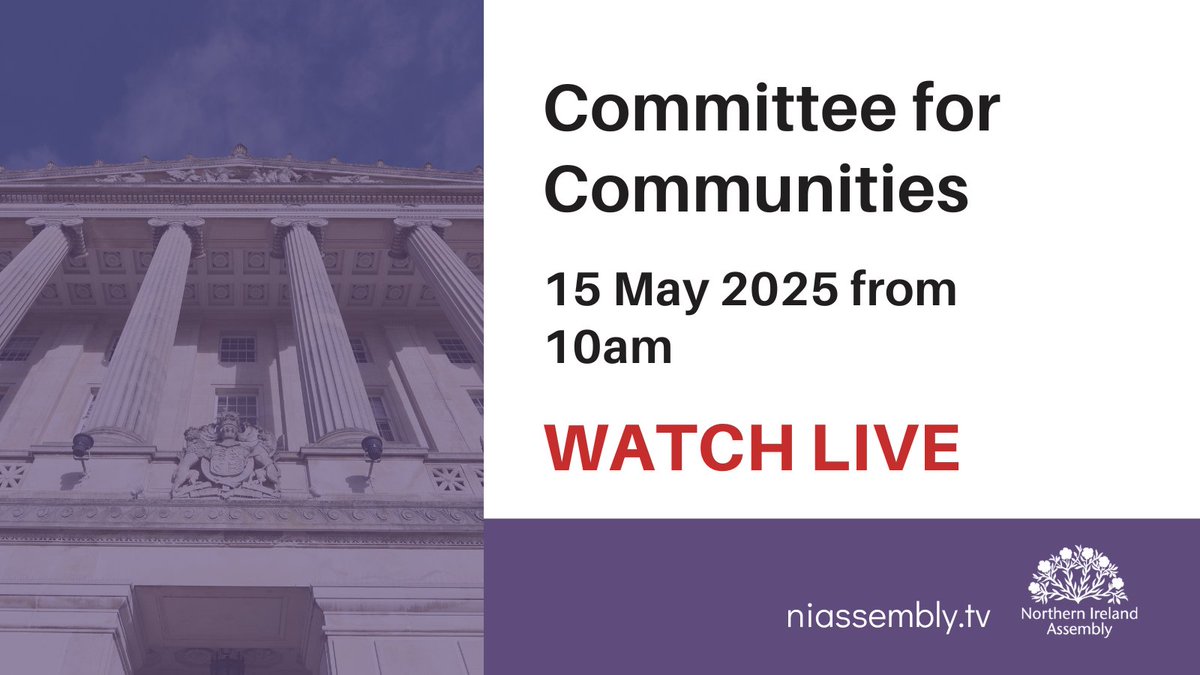 Assembly Committee for Communities (@nia_communities) on Twitter photo At our meeting on Thursday, we will receive a briefing from <a href="/nichildcom/">NI Commissioner for Children and Young People</a> on the work of the Commission.
We will also hear from the Assembly’s Research and Info Service (<a href="/AssemblyLibrary/">N I Assembly Library</a>) about homelessness legislative frameworks across jurisdictions. At our meeting on Thursday, we will receive a briefing from <a href="/nichildcom/">NI Commissioner for Children and Young People</a> on the work of the Commission.
We will also hear from the Assembly’s Research and Info Service (<a href="/AssemblyLibrary/">N I Assembly Library</a>) about homelessness legislative frameworks across jurisdictions.