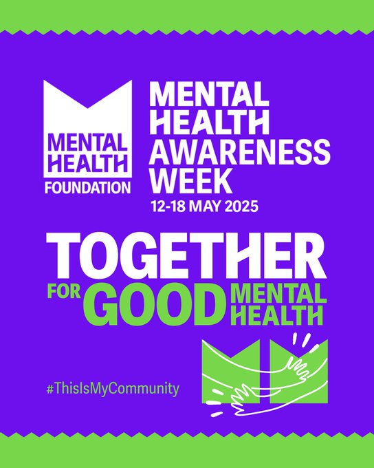 It’s #MentalHealthAwarenessWeek 12-18 May! 💜 This year's theme is Community. Let's come together to support each other, share our stories, and break the stigma around mental health. Remember, you are not alone. #MentalHealthAwareness #CommunitySupport #BreakTheStigma