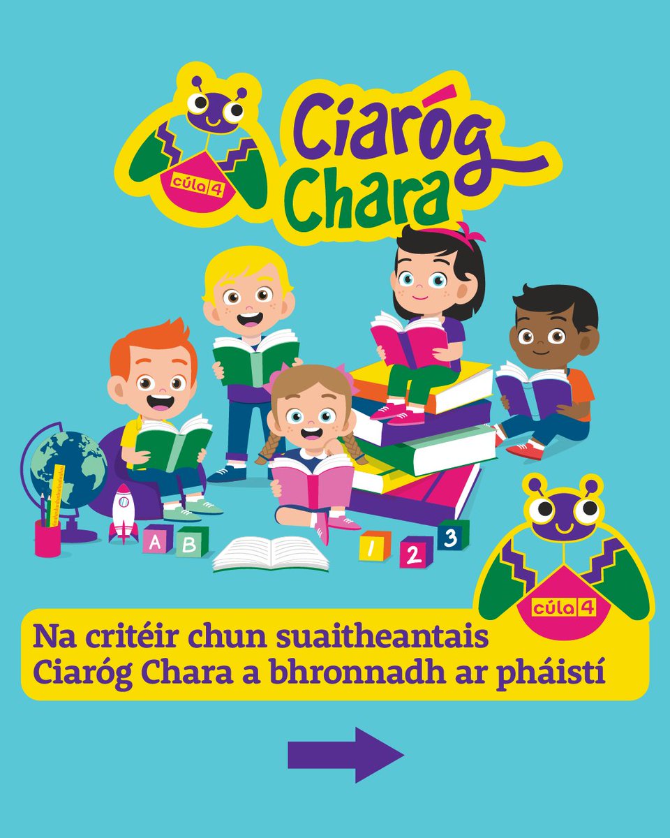Cula4_TG4's tweet image. A Mhúinteoirí,
Tá tionscnamh suaitheantais nua, 'Ciaróg Chara' á sheoladh againn chun Cainteoirí Gaeilge Óga a Cheiliúradh!! 🪲🥳
Is féidir le scoileanna rannpháirteacha a n-ábhar Ciaróg Chara a iarraidh ó Cúla4 trí ríomhphost a sheoladh chuig cula4@tg4.ie 🙌🌈