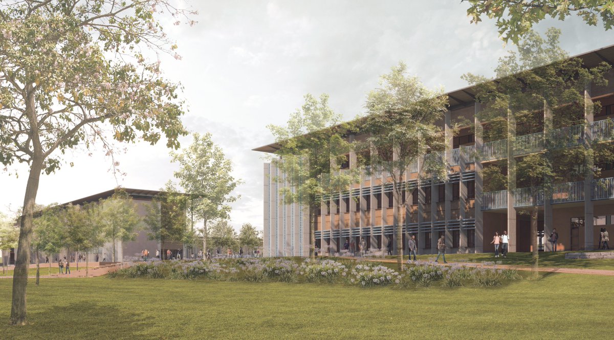 localworksug's tweet image. A university that listens to the land.
Restore University in Gulu is a 3,000-student campus built of compressed earth blocks made from the material excavated on site.
ADA-inspired access. 75% lower carbon housing. Indigenous landscaping.
#GreenCampus #LocalworksUG #EcoDesign