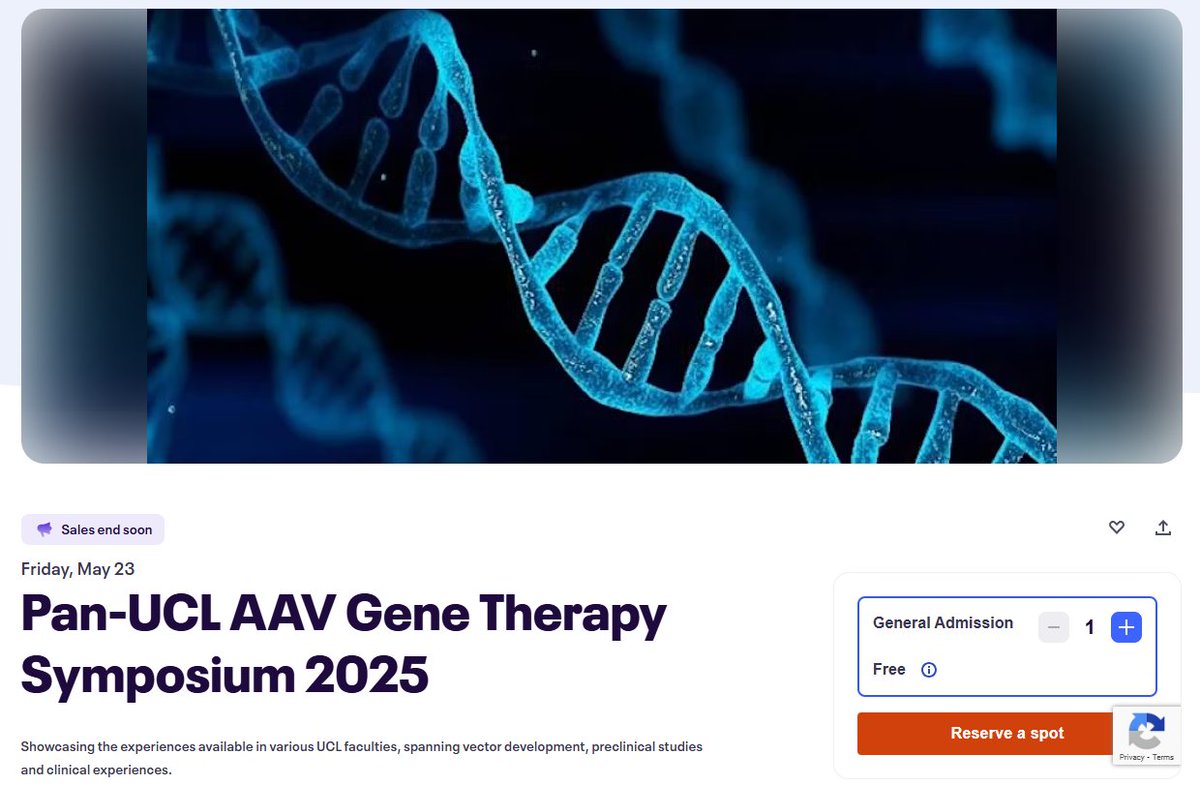 UCL Translational Research Office (@ucltro) on Twitter photo Don’t miss the Pan-UCL AAV Gene Therapy Symposium!
Join us for a full-day event showcasing UCL’s expertise in AAV gene therapy and offering valuable networking opportunities.
23 May 9:30am–4:30pm
bit.ly/4kjHDCW
<a href="/UCL_QS_CNMD/">UCL_QS_CNMD</a> Don’t miss the Pan-UCL AAV Gene Therapy Symposium!
Join us for a full-day event showcasing UCL’s expertise in AAV gene therapy and offering valuable networking opportunities.
23 May 9:30am–4:30pm
bit.ly/4kjHDCW
<a href="/UCL_QS_CNMD/">UCL_QS_CNMD</a>