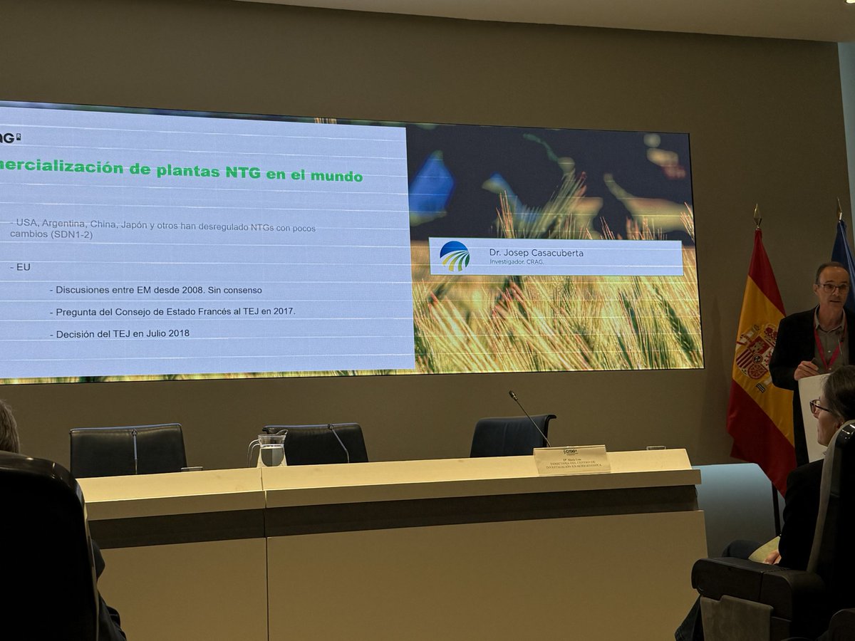 Jornada sobre el “potencial de las nuevas tecnologías de mejora genética en el sector agroalimentario” en el ministerio de agricultura en el contexto del nuevo proyecto Ngenia.