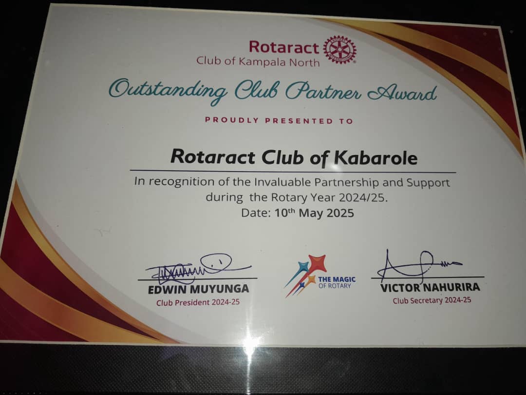 Rotaract Club Of Kabarole (@rctkabarole) on Twitter photo Thank you, <a href="/kanosug/">Rotaract Kampala North</a>, for recognizing our efforts as we worked together throughout this magical year to transform lives by serving humanity.
Again, we move together in the coming year as we Unite for Good. You are such joly good fellows. Thank you, <a href="/kanosug/">Rotaract Kampala North</a>, for recognizing our efforts as we worked together throughout this magical year to transform lives by serving humanity.
Again, we move together in the coming year as we Unite for Good. You are such joly good fellows.