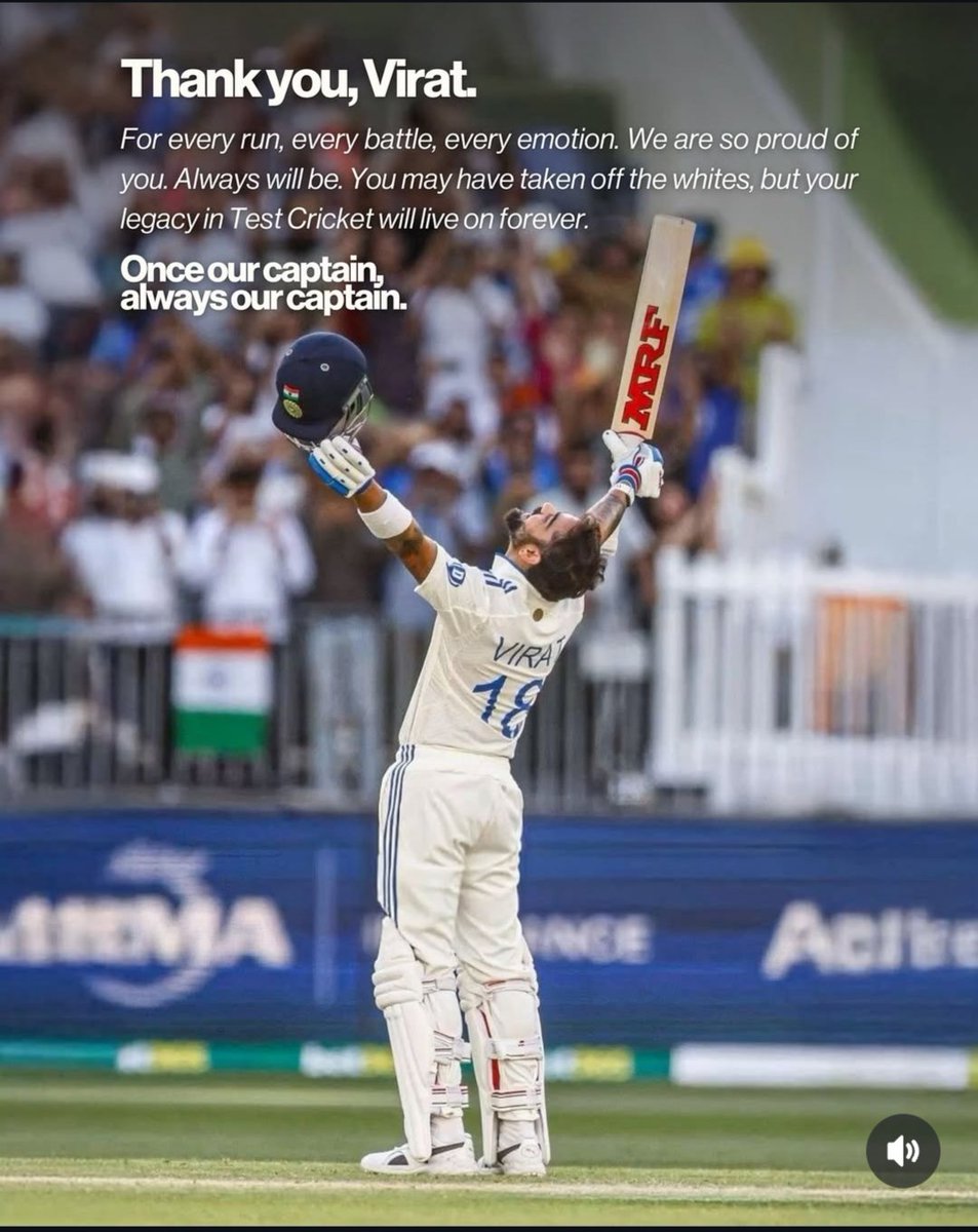 HaLberd_07's tweet photo. What a loss 💔💔 Thanks @imVkohli  for giving us millions reasons to feel proud to be a INDIAN. Thanks for giving us millions of reasons to smile, cry and feel the thrill of real cricket. 
Thanks @imVkohli for everything. 💖😊

#ViratKohli 
#ViratKohli𓃵 
#ViratKohliretirement https://t.co/iUYabb5pGA