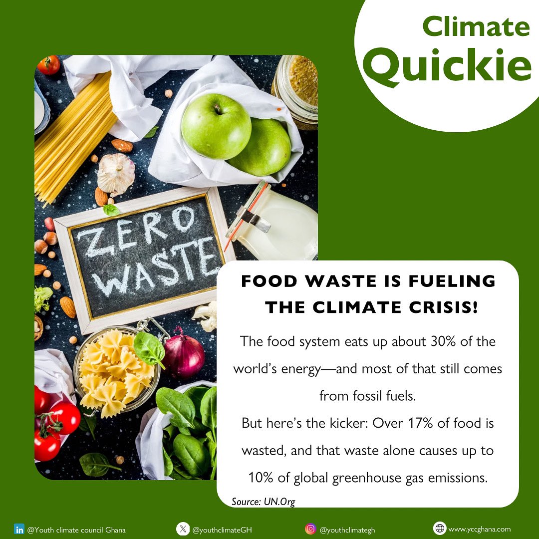 New week! Let’s begin with some climate facts! 📌

The food system uses 30% of global energy, most from fossil fuels.
Yet 17% of food is wasted, causing 10% of global emissions.

Let’s stop feeding landfills and start saving the planet!

#FoodWaste #ClimateCrisis #ZeroWaste