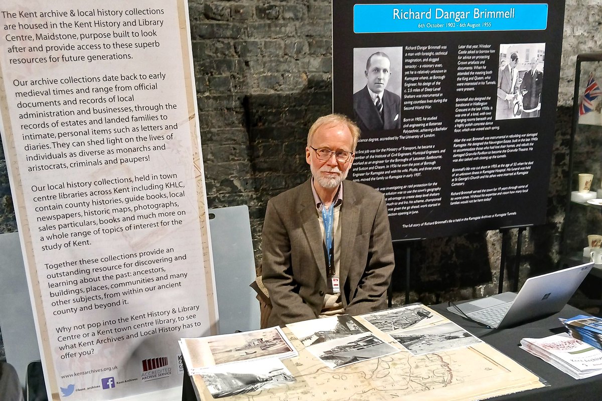 Kent Archives (@kent_archives) on Twitter photo Last Saturday, Dr Mark Bateson represented Kent Archives at #Ramsgate Tunnels' Local History Day.
Displayed from our collections were early-to-mid 20th century photographs of the tunnels & vicinity, and maps of the East Kent coast from 1769. Thanks to <a href="/RTunnels/">Ramsgate Tunnels</a> for a great day! Last Saturday, Dr Mark Bateson represented Kent Archives at #Ramsgate Tunnels' Local History Day.
Displayed from our collections were early-to-mid 20th century photographs of the tunnels & vicinity, and maps of the East Kent coast from 1769. Thanks to <a href="/RTunnels/">Ramsgate Tunnels</a> for a great day!