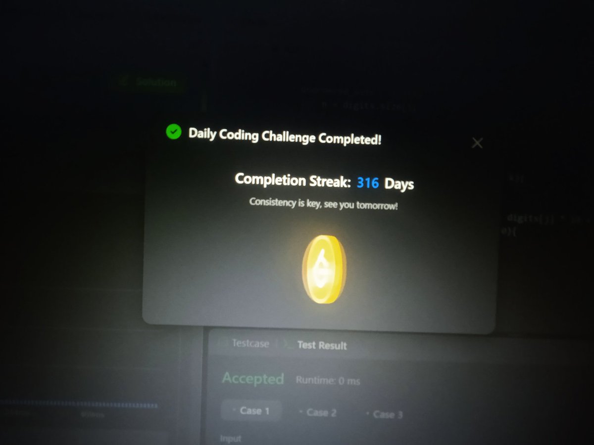 Jatin_lifo82's tweet image. ☀Day 132 👨💻 .
Solve @geeksforgeeks || @LeetCode POTD CPP⚡.
Question LC 2094. Finding 3- Digit Even Numbers. Easy✅
Question GFG. Meeting Rooms III. ✅.
#LeetCode #geekforgeeks #DSA #POTD
#coding #Challenge @LeetCode @geeksforgeeks