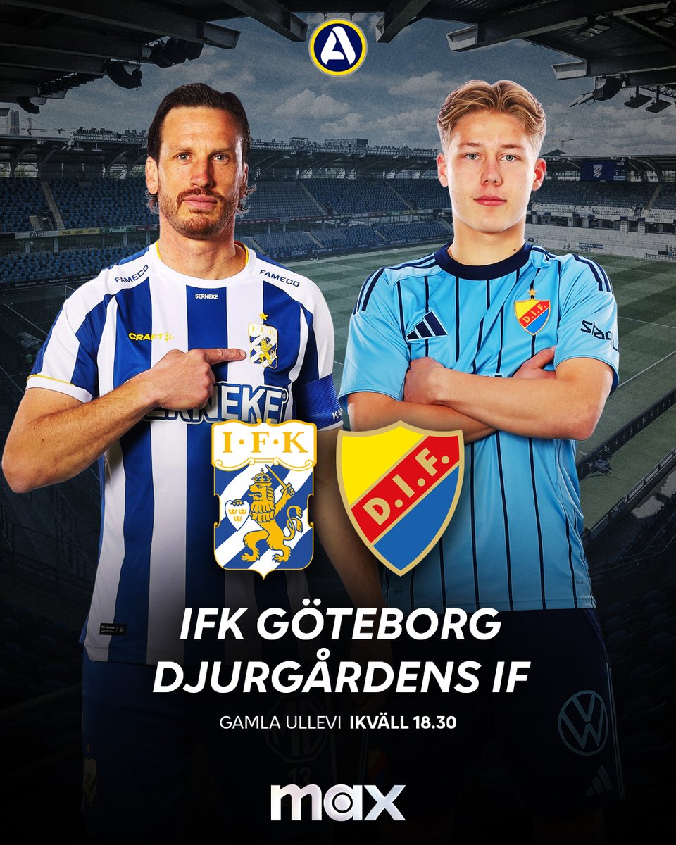 Vilka vinner på Gamla Ullevi ikväll?

IFK Göteborg 🆚 Djurgårdens IF
———
Ikväll 18.30 på Max.

Studion: Karin Frick, Nordin Gerzic och Noa Bachner
Kommentator: Niklas Jarelind
Expert: Anders Andersson
Reporter: Jonas Dahlquist

📲 Se Allsvenskan på Max.