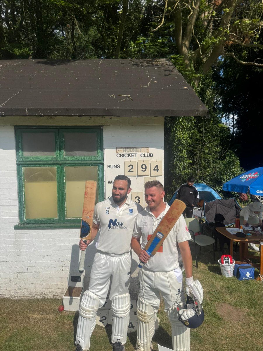 Hodnet and Peplow Cricket Club (@hodnetpeplowcc) on Twitter photo Harry and Ed after their unbeaten 224 run partnership, Ed finishing 110* and Harry exactly 100*. Has there been a higher partnership in <a href="/ShropCCLeague/">ShropshireCCLeague</a> so far this season? Harry and Ed after their unbeaten 224 run partnership, Ed finishing 110* and Harry exactly 100*. Has there been a higher partnership in <a href="/ShropCCLeague/">ShropshireCCLeague</a> so far this season?