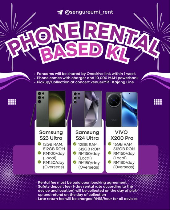 sengureumi_rent's tweet photo. To all our existing and future customers in 2025:

Post your feedback on any social media platform, and you'll be eligible for a RM5 discount when you return for our services anytime in 2025!

Pssst… the best part?
🎉 The discount applies to every single day of your rental! https://t.co/y9l6Ablp0O