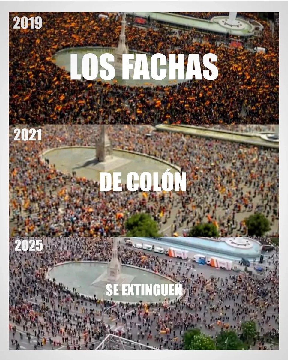RubenHood15M's tweet photo. La derecha reaccionaria cada vez pierde más fuelle, la reacción está en retroceso, el racismo, el antifeminismo, la aporofobia o la LGTBIfobia no son suficientes, todo lo contrario, a falta de propuestas, la plaza se vacía cada año. Buenas noticias. https://t.co/8L3ywJ9gu5