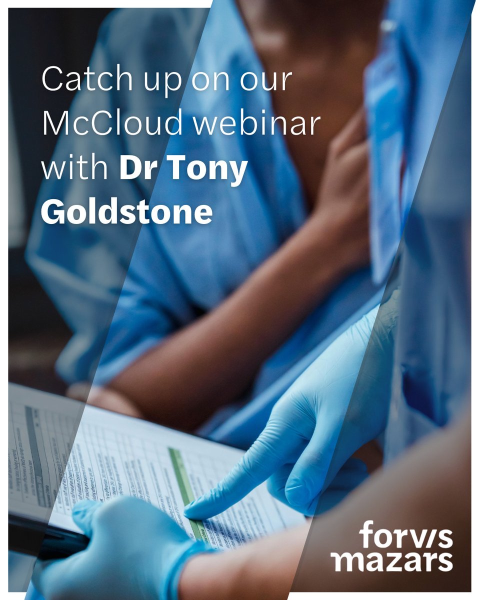 Forvis Mazars in the UK (@forvismazarsuk) on Twitter photo 💻 Catch up on our McCloud webinar featuring expert insights from our healthcare specialists and special guest <a href="/goldstone_tony/">Dr Tony Goldstone</a>
▶ Listen back now and stay informed ➡ forvismazars.com/uk/en/insights…
#McCloud #NHS #RPSS #Webinar 💻 Catch up on our McCloud webinar featuring expert insights from our healthcare specialists and special guest <a href="/goldstone_tony/">Dr Tony Goldstone</a>
▶ Listen back now and stay informed ➡ forvismazars.com/uk/en/insights…
#McCloud #NHS #RPSS #Webinar