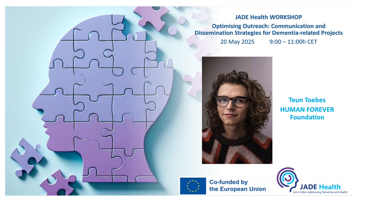 Teun Toebes from the foundation Human Frontier will be a presenter at our upcoming 20th May workshop: lnkd.in/dZQeTNxg
Learn about how activism can contribute to reducing the burden of dementia!
Register: lnkd.in/dqddcqZ3  and visit 👉 lnkd.in/d2gmryzE
