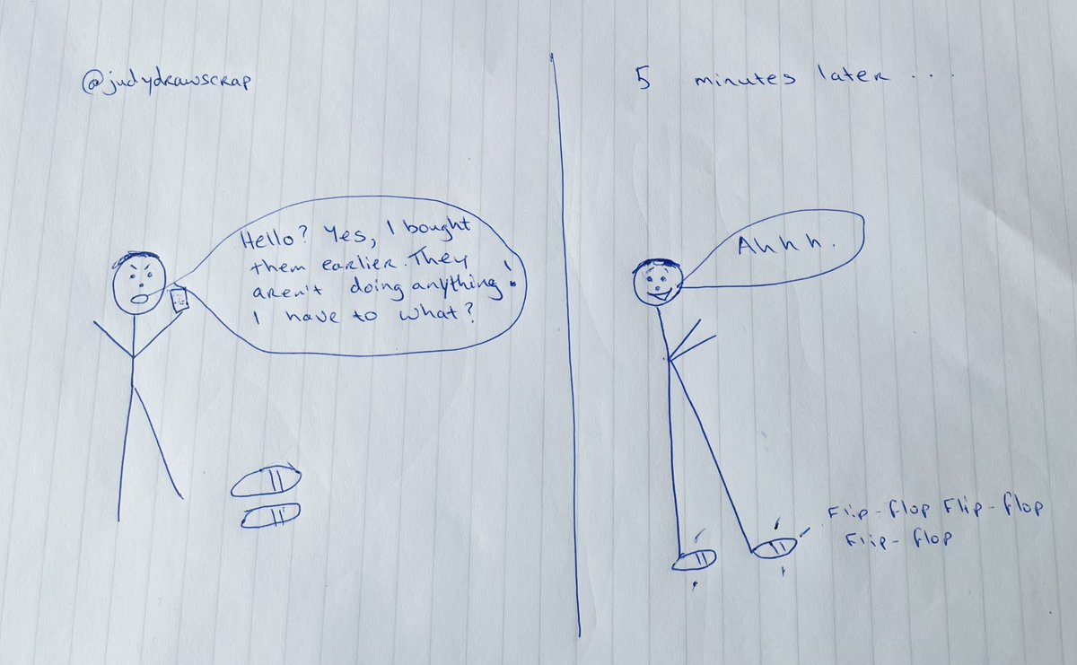 judydrawscrap's tweet photo. The soothing sound of #FlipFlops @OneMinuteBriefs https://t.co/7obyhBkRoW