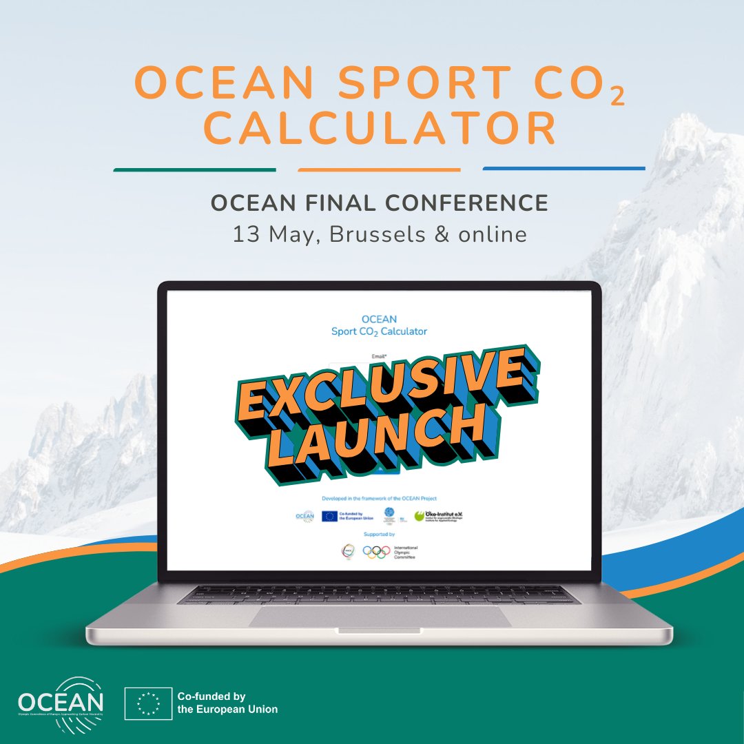 🔔 1 Day to go to #OCEANPROJECT Final Conference!

Join us for the Final Conference to hear from 18 Climate Action Officers and discover the new Sport CO2 Calculator!

📅 13 May 2025
🕒 14:00–17:30 CET
📍 Brussels &amp; Online

🔗Register here: tinyurl.com/427ykzxd